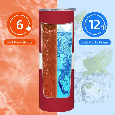 Кухоль з прямою трубочкою, дизайн латвійський прапор, друкований, дорожній кухоль, підходить для кемпінгу, офісу та дому, 590 мл