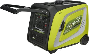 Інверторний генератор KSB 40i S, генератор потужністю 3900 Вт, електронне перетворення електричної енергії, аварійний генератор з двигуном Euro 5, 2 розетки Schuko 230 В, світлодіодний дисплей, режим ECO