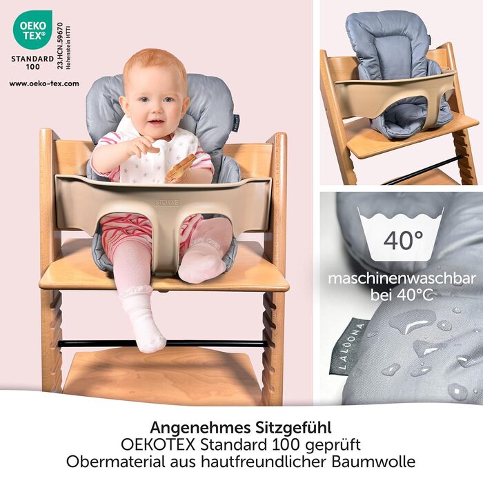 Редуктор сидіння LaLoona для стільчика для годування Stokke Tripp Trapp - подушка для дитячого сидіння з покриттям, яке можна прат