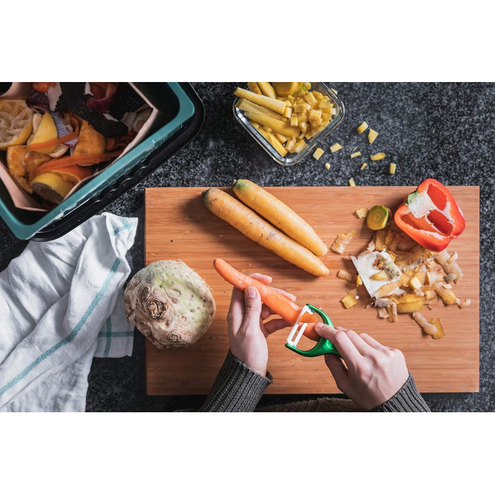 Компостовані паперові пакети для сміття bioMat об&39ємом 7 л, 160 крафт-паперових пакетів, міцні на вологу воду, подвійне дно, зроблено в Німеччині, ука (160 упаковок)