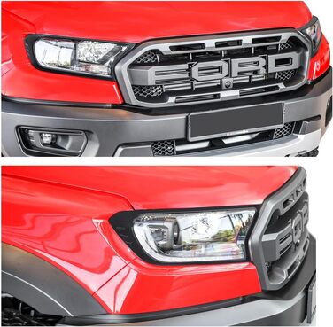 Чохол для фар JHCHAN для Ranger Wildtrak Raptor Limited 2015-2022 T6 T7 T8 XL XLT Tremor Кріплення захисного ліхтаря переднього ліхтаря