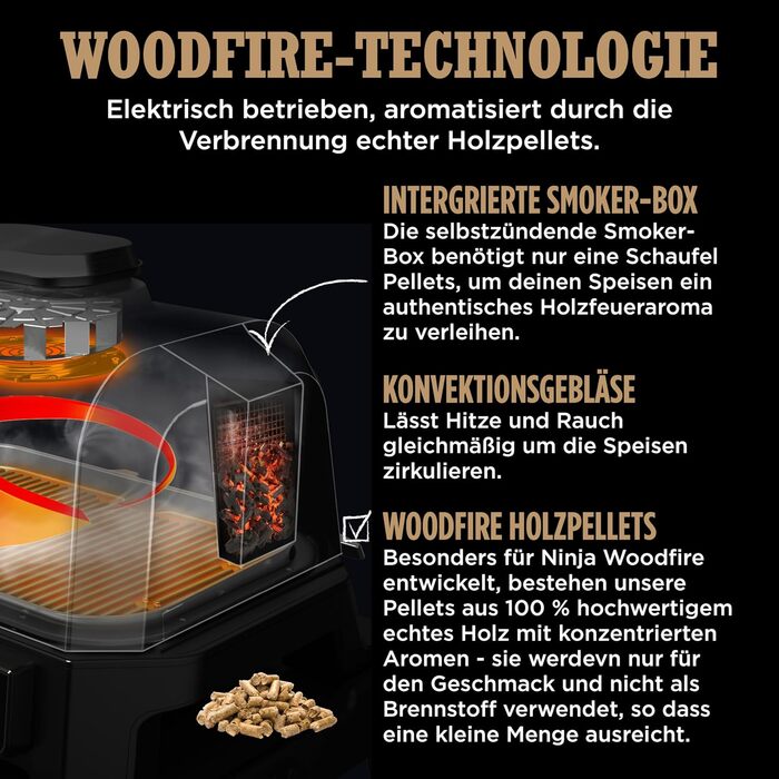 Електричний BBQ-гриль-смокер Ninja Woodfire Pro Connect XL, синій/чорний