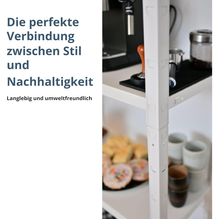 Система полиць SCHULTE з 5 полицями PowerMAX, вантажопідйомність 65 кг, 190x100x40 см (ВxШxГ), білий, полиця для зберігання, полиця для майстерні, полиця для підвалу, полиця для гаража, металева полиця