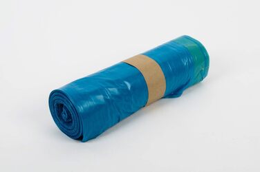 Забавні мішки AG-879 з ПВД зі шнурком, 700 x 1100 мм, тип 60, сині, приблизно 120 л, 250 шт. ) Поодинокі