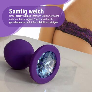 Набір анальних пробок Belmalia, силікон, 3 розміри, Ø30/35/45 мм, рожевий/фіолетовий/чорний