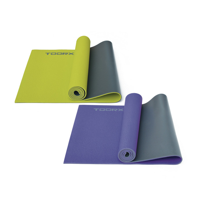 Килимок спортивний Toorx Yoga PVC 173 х 60 х 0,6 см для йоги та фітнесу Viola/Antracite (MAT-177)