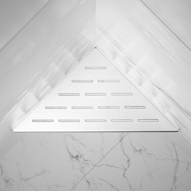 Полиця для душу Eck, нержавіюча сталь 304, сталева полиця для ванної кімнати для плитки, вбудована полиця для ремонту ванної (шліфована, 254 мм - 2 шт.) 254 мм - 2 шт. Шліфована