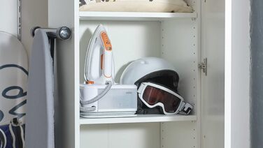 Парова прасувальна станція Braun CareStyle Compact Pro IS 2561 WH, парова праска з підошвою FreeGlide 3D, вертикальна подача пари,