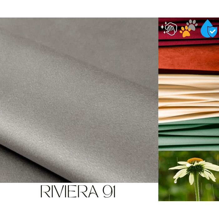 Ліжко-бокс Liam без узголів&39я 120 x 200 см 2 шт. Топпер для ліжка 5 см Безкоштовний бежевий велюр без ніжок Спальна поверхня 3 см 123/143/163/183/203 см (Riviera 91 - сірий, 120x200) 120x200 Riviera 91 - сірий