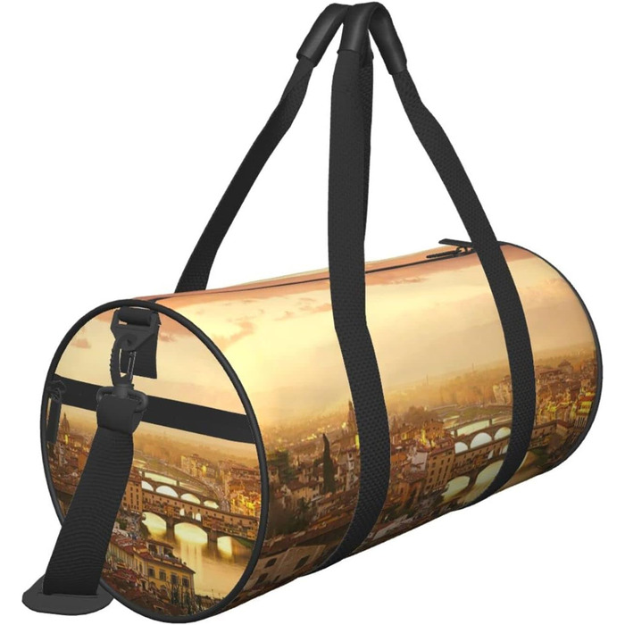 Спортивна сумка для подорожей Захід сонця, чорна, універсальний розмір