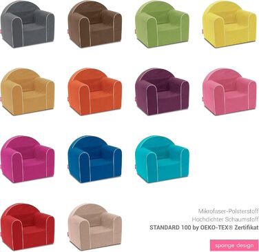 Дитяче крісло від 1 року - Дитяче крісло - Міцне, зручне, виготовлене з пінопласту - зі знімним чохлом, який можна прати - Ідея подарунка, подарунок на 1-й день народження для дівчаток та хлопчиків - Сірий