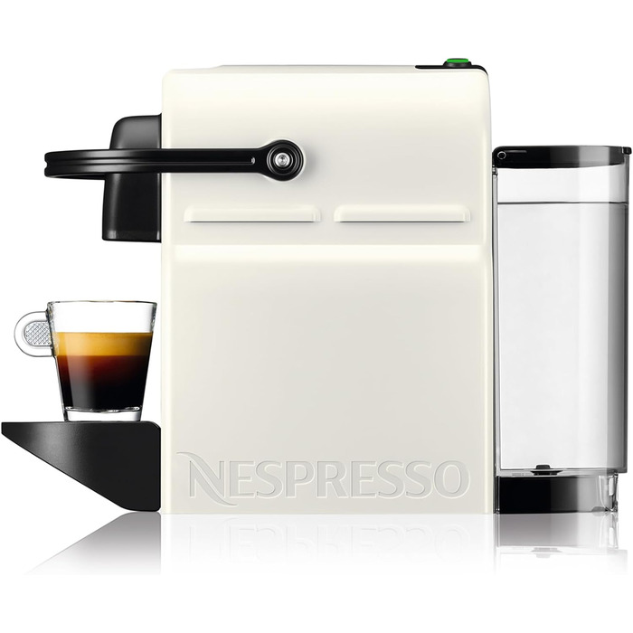 Капсульна машина Nespresso Krups Inissia XN1001 Короткий час нагрівання компактний формат Кількість кави регулюється Кнопка прямого набору Автоматичний викид капсули 0,7 л 34,2 x 19,1 x 32,7 см Білий