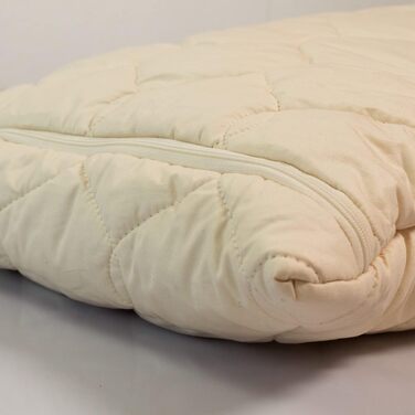 Подушка GIRAFFENLAND з органічного проса 40x80 см, надзвичайно комфортна стьобана органічна тканина органічне просо з додатковою внутрішньою подушкою Нефарбована та невибілена Подушка для сну, подушка для голови 40x80 см плюс