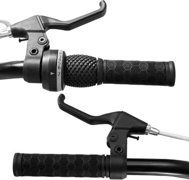 Дитячий велосипед JOYSTAR Lubbock 20 24 дюйми для хлопчиків та дівчаток віком 7-12 років, гірський велосипед хардтейл для дітей з 1/7-швидкісною коробкою передач, білі шиповане покриття, дитячий велосипед білого кольору 20 дюймів з 7-швидкісною трансмісіє