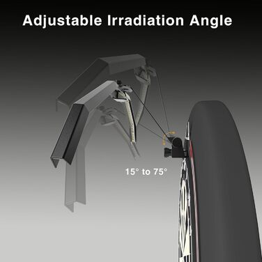 Світлодіодний складаний ліхтар для мішень для дартсу SOLLA, портативне освітлення TOR135 для всіх видів мішень для дартсу, регульований кут променя та яскравість, професійні аксесуари для мішень для дартсу з підсвічуванням