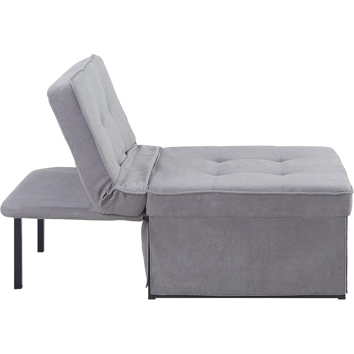 Крісло, шезлонг, табурет Atlantic Home Collection Finn, поліестер, сірий, ШхГхВ 80 см x 72 см x 43 см Сірий 80 см