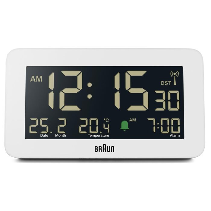 Цифровий будильник Braun Clock BC10W-DCF