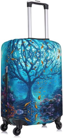 Чохол для валізи Морський світ, захисний еластичний чохол від подряпин та пилу для багажу, чорний, розмір 85