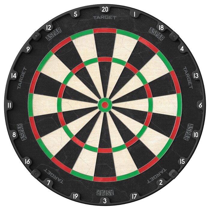 Мішень для дартсу Target Darts Aspar Сталевий наконечник із самовідновлювальною сизалевою щетиною та обертовим кільцем для підрахунку очок Тонкий дріт, розмір для змагань Професійний набір (один)