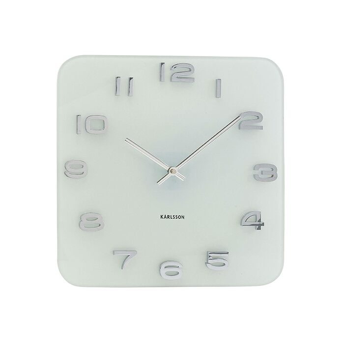 Настінний годинник Karlsson KA4399 Vintage Glas, 35x35 см, білий/Opulenter Garten