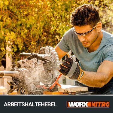 Акумуляторна панельна пила WORX WX845.9 NITRO 20В - багатофункціональна пила для протягування, поперечного та косого пиляння - розпилювання під кутом 0-45 - 220 мм у деревині - безпечна та зручна завдяки затискачу XtraHand - без акумулятора та зарядного п