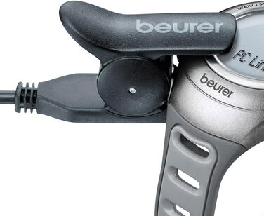 Пульсометр Beurer PM 70, вимірювання серцевого ритму, управління часом, водонепроникний, кріплення для велосипеда та інтерфейс для ПК, тест фізичної підготовки