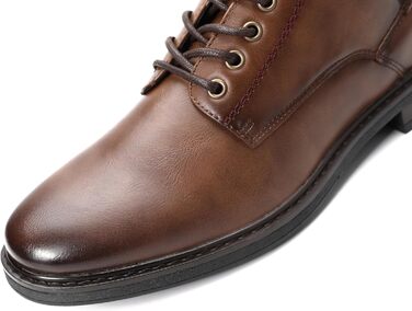 Чоловічі чоботи KNBR Класичні ботильйони зі шнурівкою та блискавкою для бізнесу, ділових поїздок коричневі 43 EU