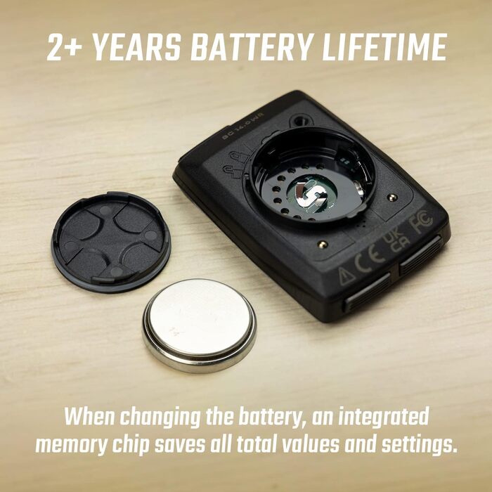 Велокомп'ютер SIGMA BC 14.0 WR, 1.22 дюйма, Дротовий/Барометричний, Пластик, Чорний