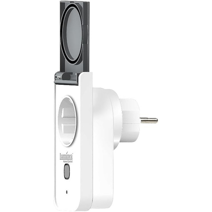 Енергозберігаюча розетка Luminea Home Control 4-стороння зовнішня розетка WiFi, лічильник витрат електроенергії, додаток, Matter (розетка Wi-Fi Smart Life, розумна розетка TUYA)