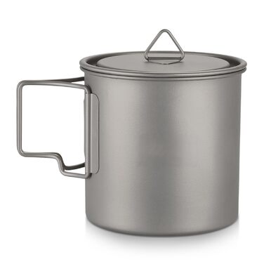 Ультралегка кружка зі складною ручкою. Портативна чашка для води, призначена для кемпінгу, пікніка. Легка та стійка до корозії, підходить для кемпінгу, походів, трекінгу та домашнього використання.