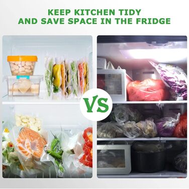 Вакуумні пакувальні пакети Anysea Вакуумна плівка Вакуумні пакети Їжа 6 рулонів вакуумних пакетів без BPA, 20/28500 см, професійна термозбіжна плівка для вакуумного пакувальника та Sous Vide 20*28*500 см 6 рулонів