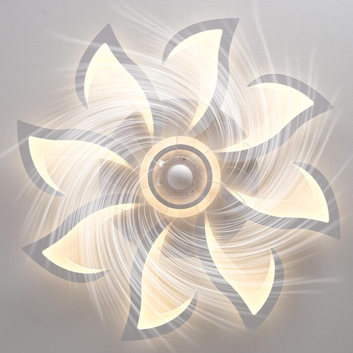 Стельовий вентилятор з підсвічуванням, безшумний 7-лопатевий вентилятор 6 швидкостей, реверсивний, функція пам'яті, режим сну, 2-г