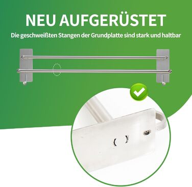 Полотенцесушитель без свердління Полотенцесушитель для ванної Нержавіюча сталь Полотенцесушитель для чаю Самоклеючий Полотенцесуши