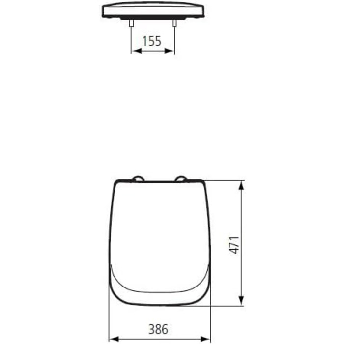 Сидіння для унітазу Ideal Standard T663001 Copriwater, з дюропласту