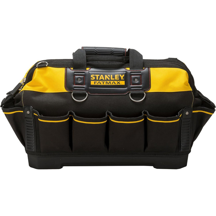 Сумка для інструментів Stanley FatMax (18 дюймів, 49 x 26 x 10 см, водонепроникне дно, посилені шви, ергономічна гумова ручка, міцний плечовий ремінь, нейлон 600 ден) 1-93-950 1 В 130 мм x Ш 250 мм