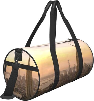 Велика спортивна сумка-мішок для подорожей Емпайр Стейт Білдінг, міцна та об'ємна, чорного кольору, універсальний розмір