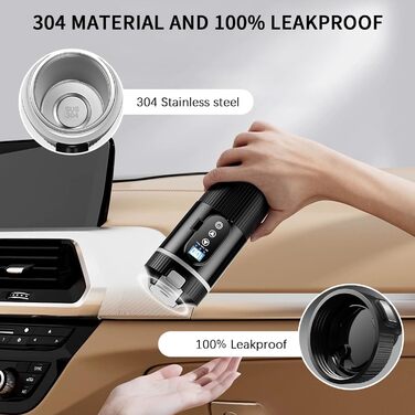 Електричний чайник автомобільний 12V/24V, електричний чайник для автомобіля 12 Вольт 24 Вольт з прикурювачем, кемпінговий чайник д