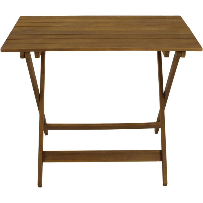 Складаний садовий стіл DEGAMO Bahia 90x60 см, коричневий колір акації, олійний, для вулиці, сертифікований FSC