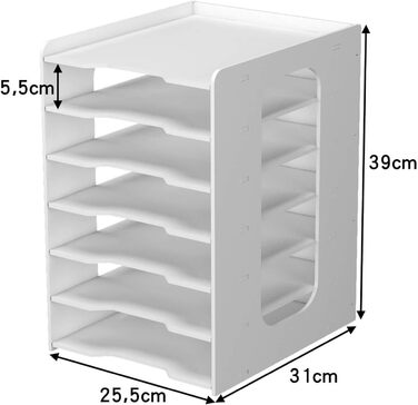 Лоток для документів PUNCIA A4 Лоток для листів 7 лотків ПВХ Настільний органайзер для файлів Лоток для паперу Зберігання файлів Система картотек Тримач документів для Office Навчання Школа Офіс Office 7 кроків