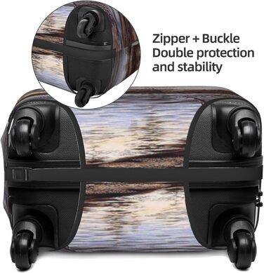 Чохол для валізи Mallard Ducks, міцний захист, підходить для багажу розміром 45,7 - 81,3 см, малий, Чорний