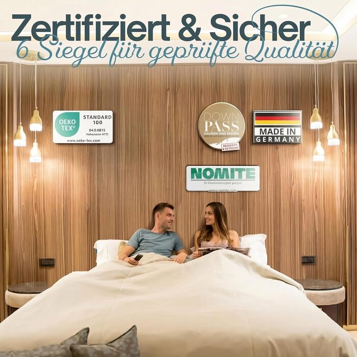 Камерна пухова подушка 80x80 Пухова подушка 80x80 см - Пухова подушка, пухова подушка 80x80 Підходить для алергіків Дихаюча Подушка, 90 пух, 10 пір&39я () 80x80 см, 3-