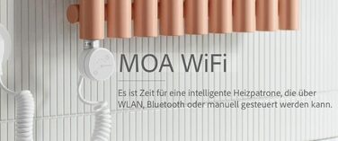 Електричний радіатор для ванної кімнати anapont WiFi та Bluetooth Радіатор для рушників, IPx5, повністю зібраний Атмосфера та комфорт у ванній кімнаті (з таймером, 1775x500) З таймером 1775x500