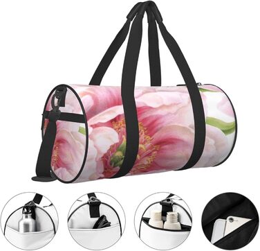 Дорожня сумка-циліндр з квітковим візерунком, спортивна сумка для чоловіків та жінок, сумка-мішок, спортивна сумка