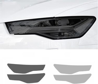 Автомобільна фара Фольга, для Audi A6 S6 RS8 2012-2018 Автомобільна фара Захисна плівка Фара Прозора чорна наклейка TPU