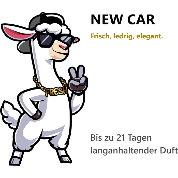 Освіжувач повітря автомобільний Fresh Lama ароматичне дерево зі стійким ароматом (Новий автомобіль)