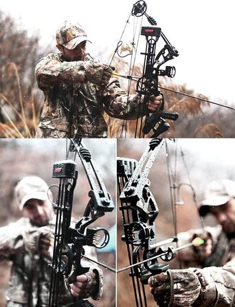 Набір складених луків ZSHJGJR – регульований мисливський та спортивний лук 30–60 lb, 310 fps, для правшів, синій