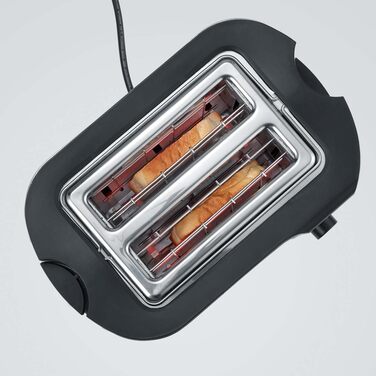 Автоматичний тостер SEVERIN, тостер з насадкою для булочок, тостер з високоякісної нержавіючої сталі для підсмажування, розморожув