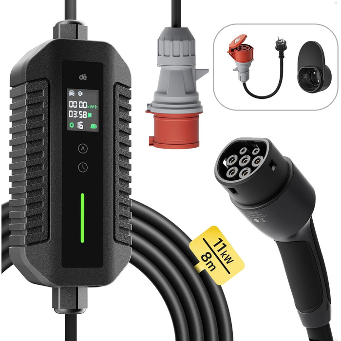 М 3-фазний 6-16A d Зарядний кабель CEE 16A до типу 2 з регульованою потужністю зарядки для портативної зарядної станції для електр