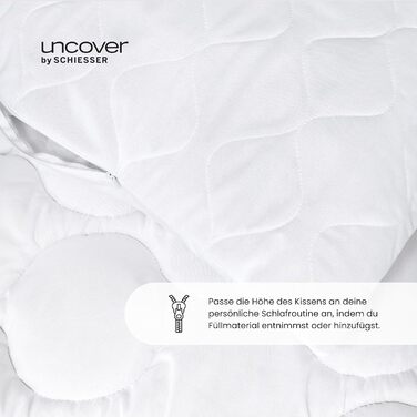 Подушка Uncover by Schiesser Chelsea - 40 x 80 см - Біла