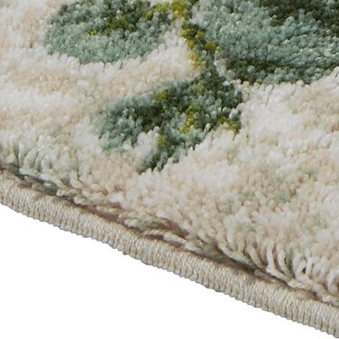 Килимок для ванної Erwin Mller, килимок для ванної, килимок для ванної з листям евкаліпта зеленого кольору, круглий розмір 80 см Ø - нековзний, м&39який та пухнастий, підходить для теплої підлоги, зелений 80 см (круглий)